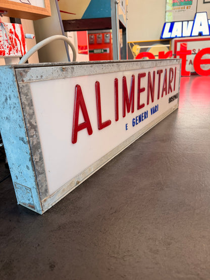 Insegna luminosa alimentari ‘70