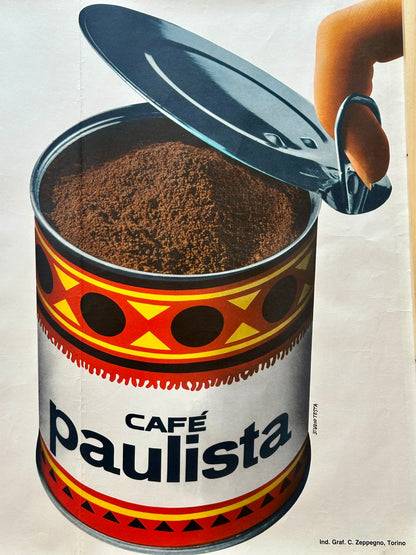 Manifesto pubblicitario originale - Café Paulista