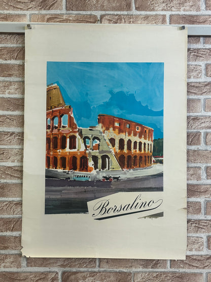 Manifesto pubblicitario originale - Borsalino Roma