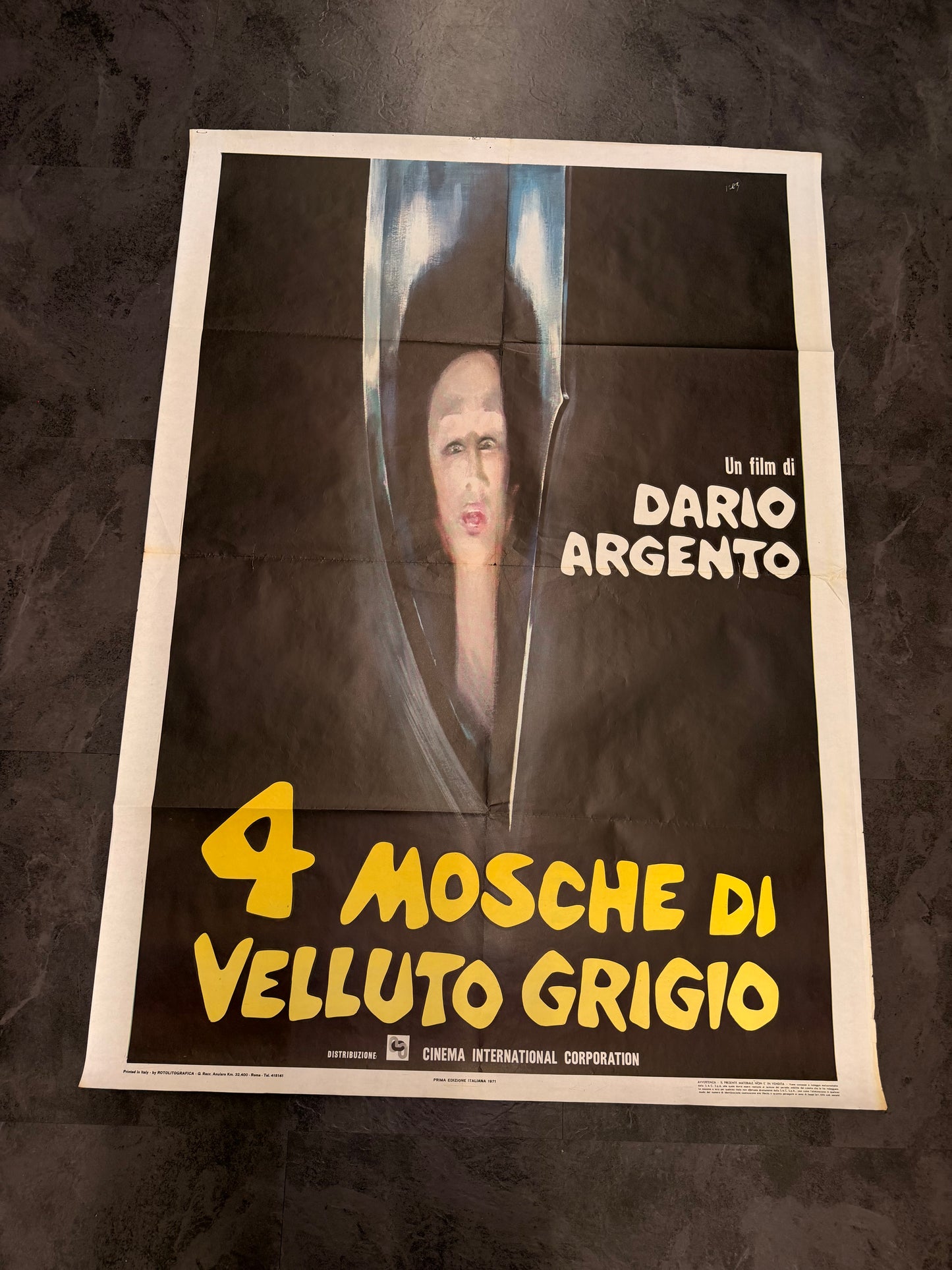 Manifesto di cinema - 4 Mosche di velluto Grigio - Dario Argento