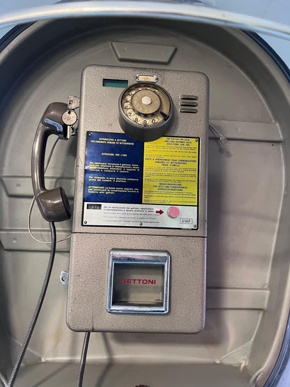Cabina Telefonica originale con telefono a gettoni