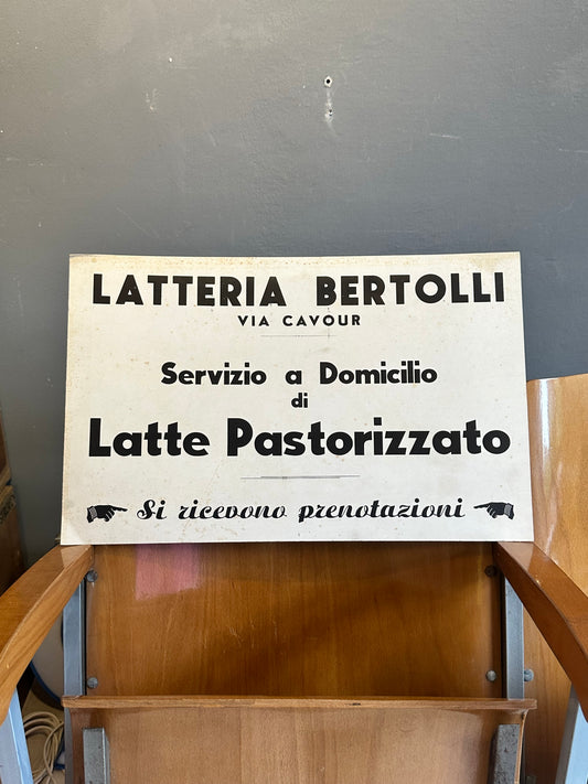 Cartonato pubblicitario - Latteria Bertolli