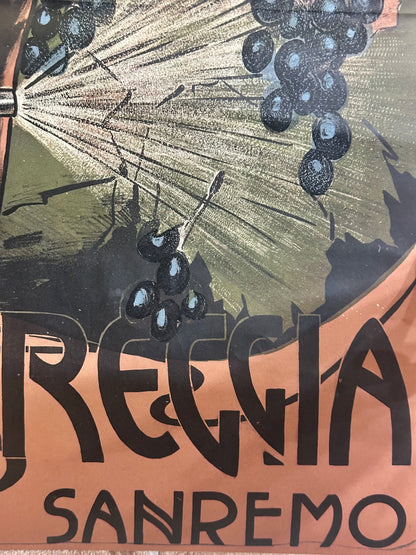 Manifesto pubblicitario originale - Nuova Zolforatrice Reggia Sanremo