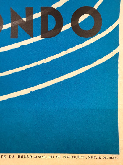 Manifesto pubblicitario originale - Centro sportivo italiano Fiaccola olimpica