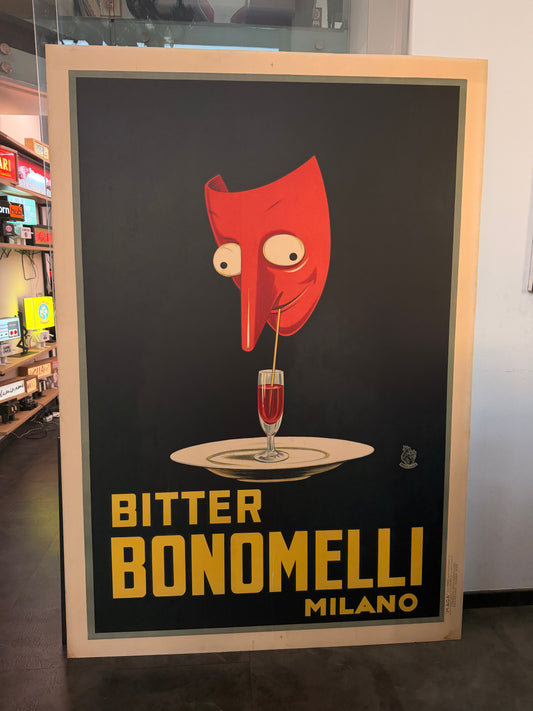 Manifesto pubblicitario originale - Bitter Bonomelli Milano