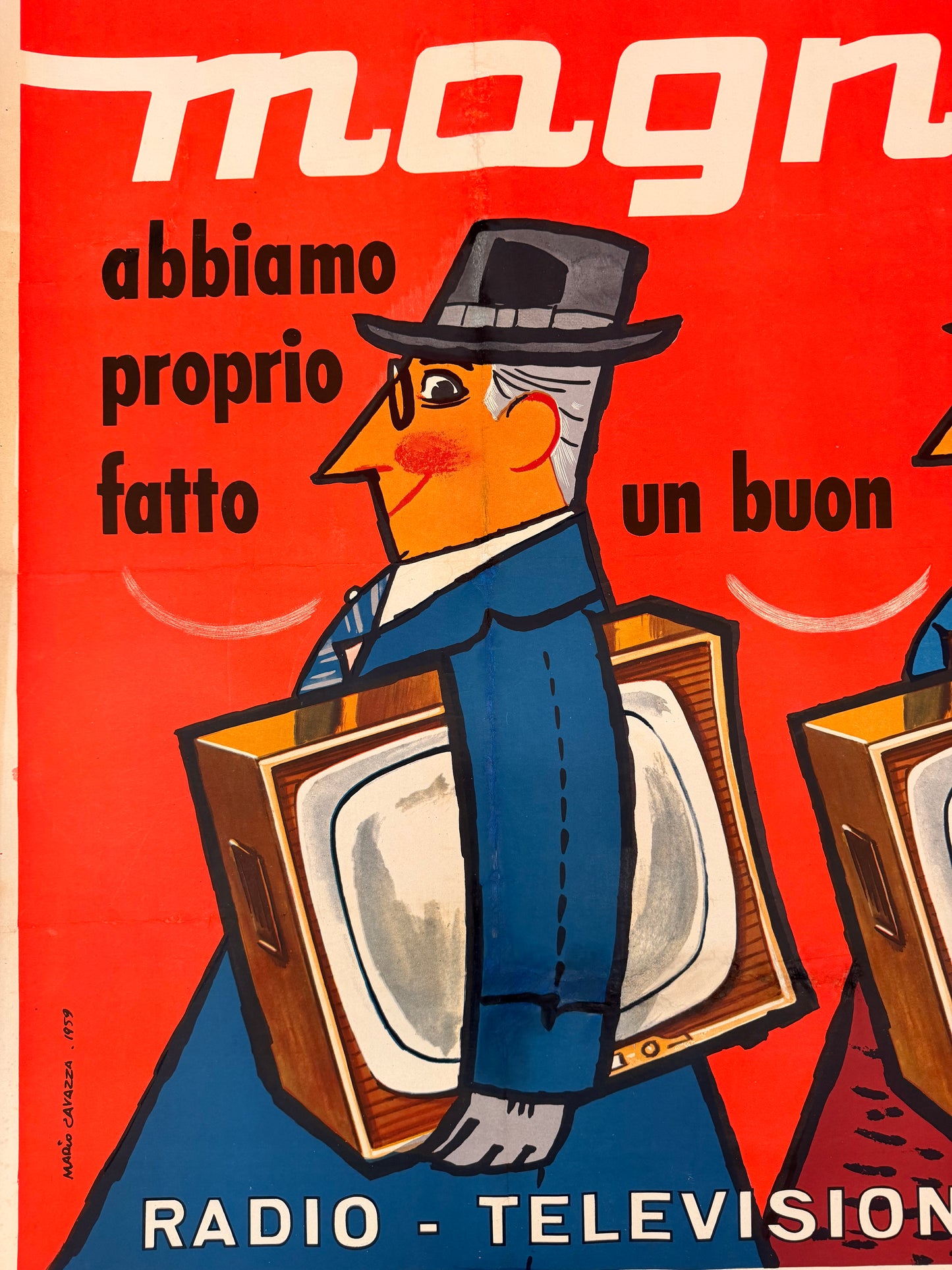 Manifesto pubblicitario originale - Magnadyne elettrodomestici