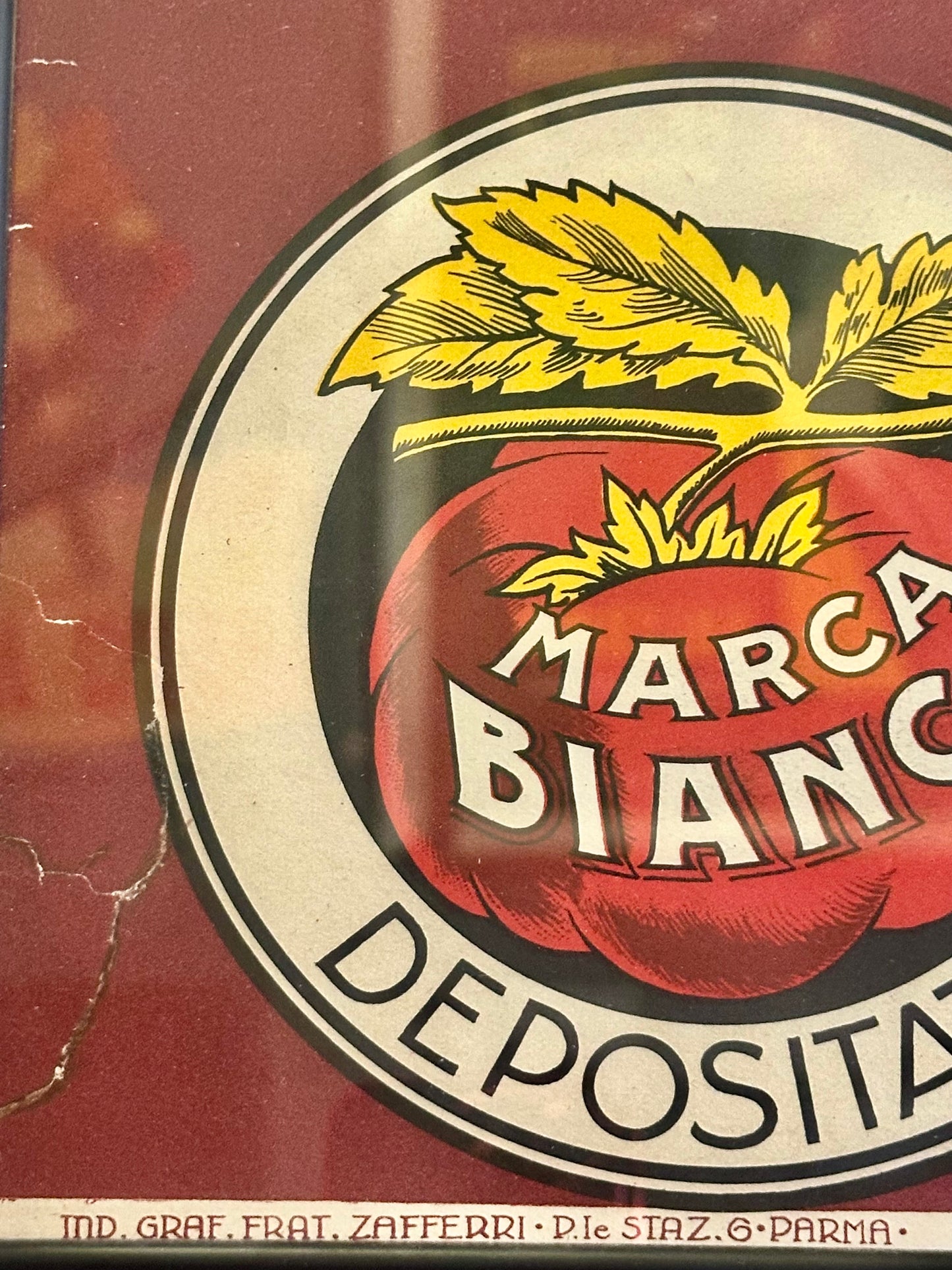 Manifesto pubblicitario Pezziol triplo estratto Pomidoro