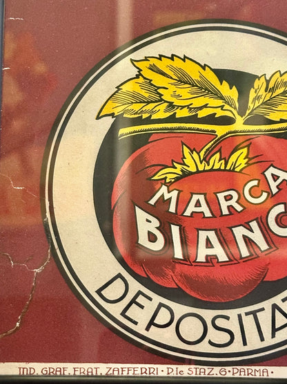 Manifesto pubblicitario Pezziol triplo estratto Pomidoro