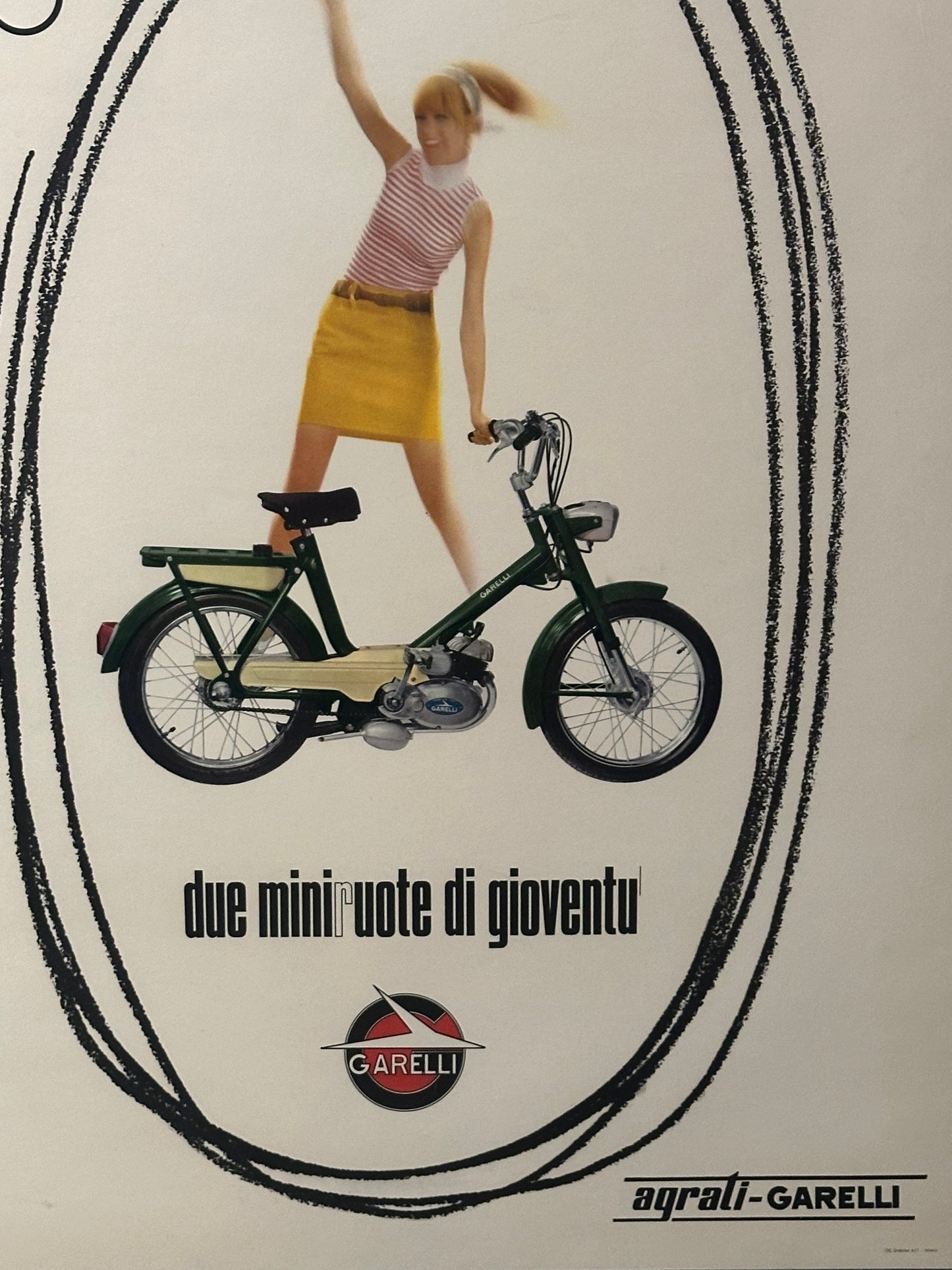 Manifesto pubblicitario originale - Biciclette Garelli