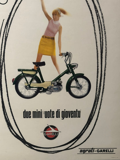 Manifesto pubblicitario originale - Biciclette Garelli