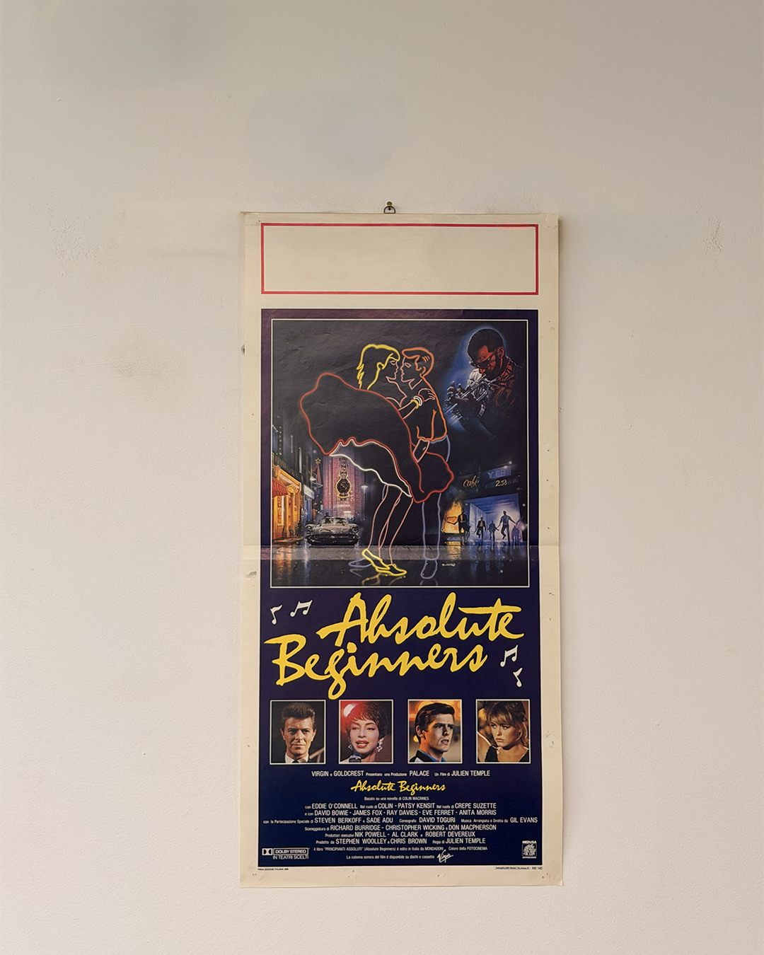 Locandina di cinema - Absolute beginners (David Bowie)