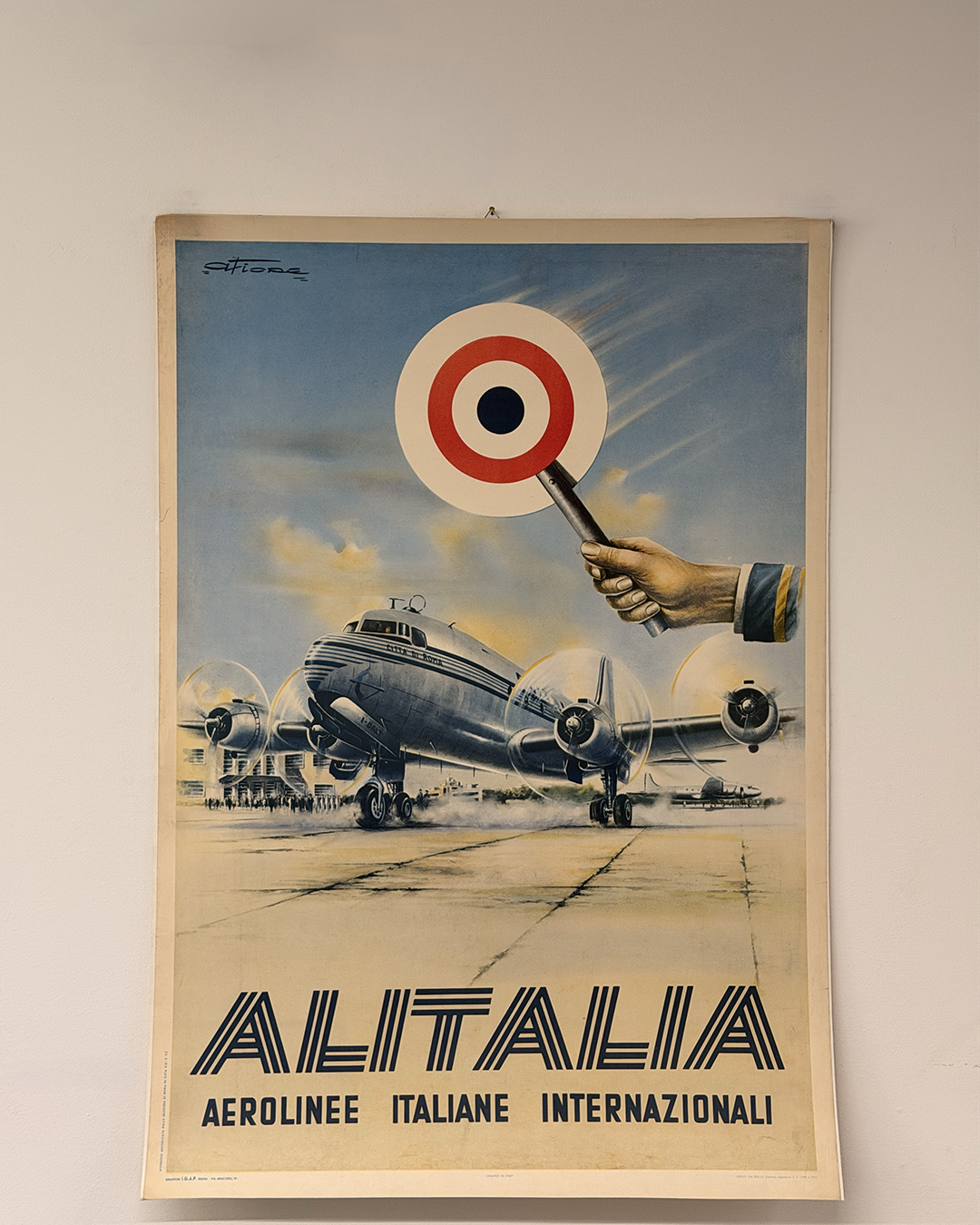 Manfiesto pubblicitario originale - Alitalia