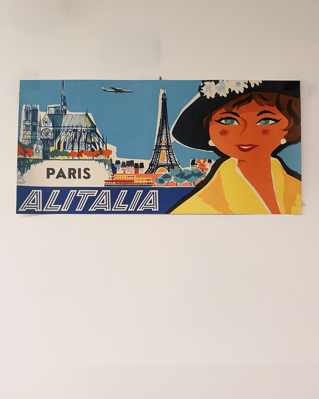 Manifesto pubblicitario originale - Alitalia Parigi