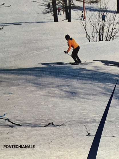 Manifesto pubblicitario originale - Sci nelle valli di Cuneo