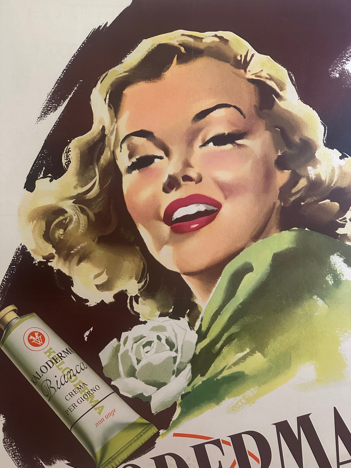 Manifesto originale pubblicitario - Kaloderma Bianca