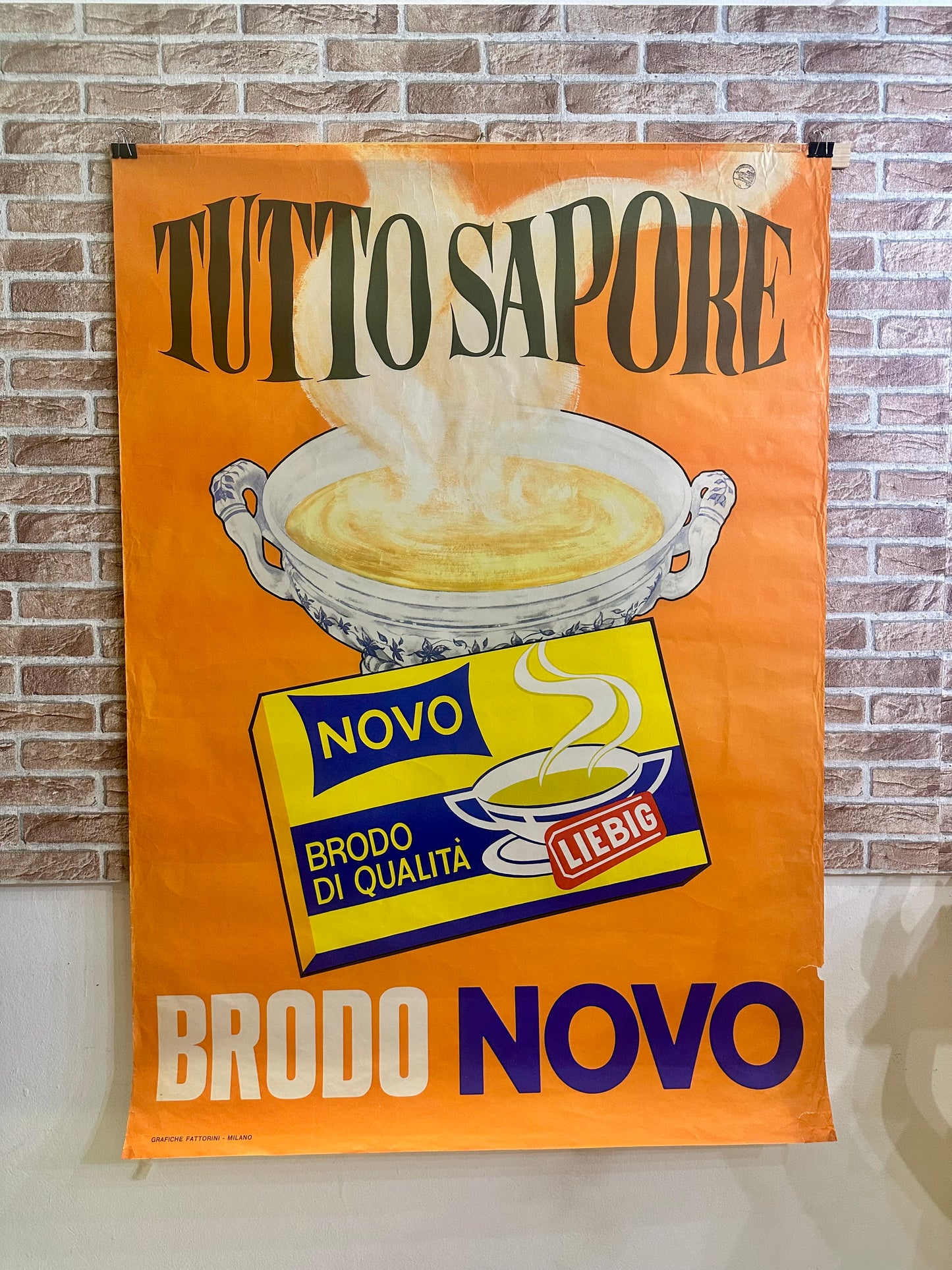 Manifesto pubblicitario originale - Brodo Novo