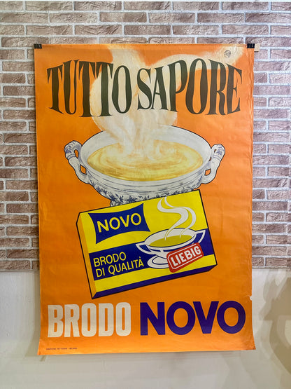 Manifesto pubblicitario originale - Brodo Novo