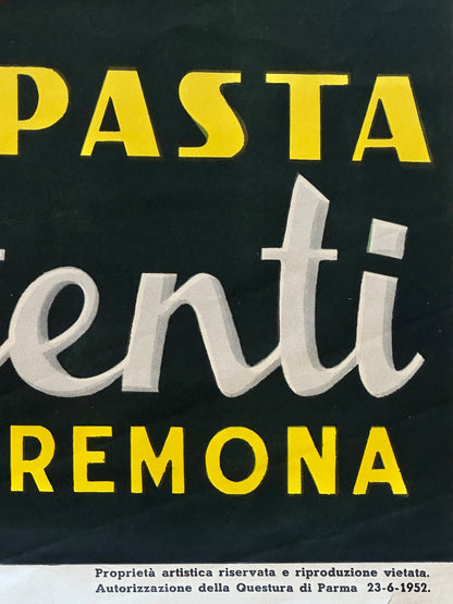 Manifesto pubblicitario originale - Pasta combattenti
