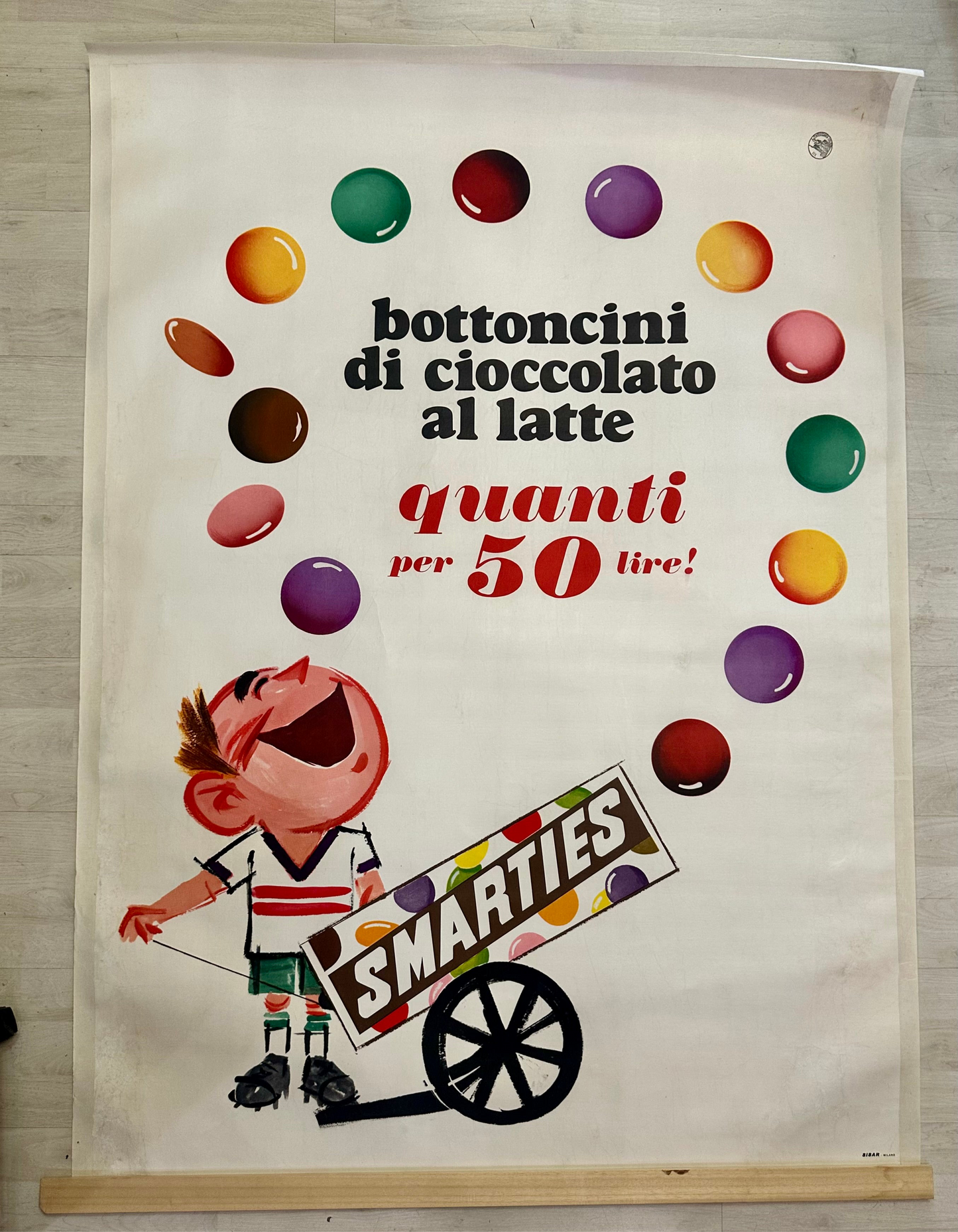 Manifesto pubblicitario originale- Smarties