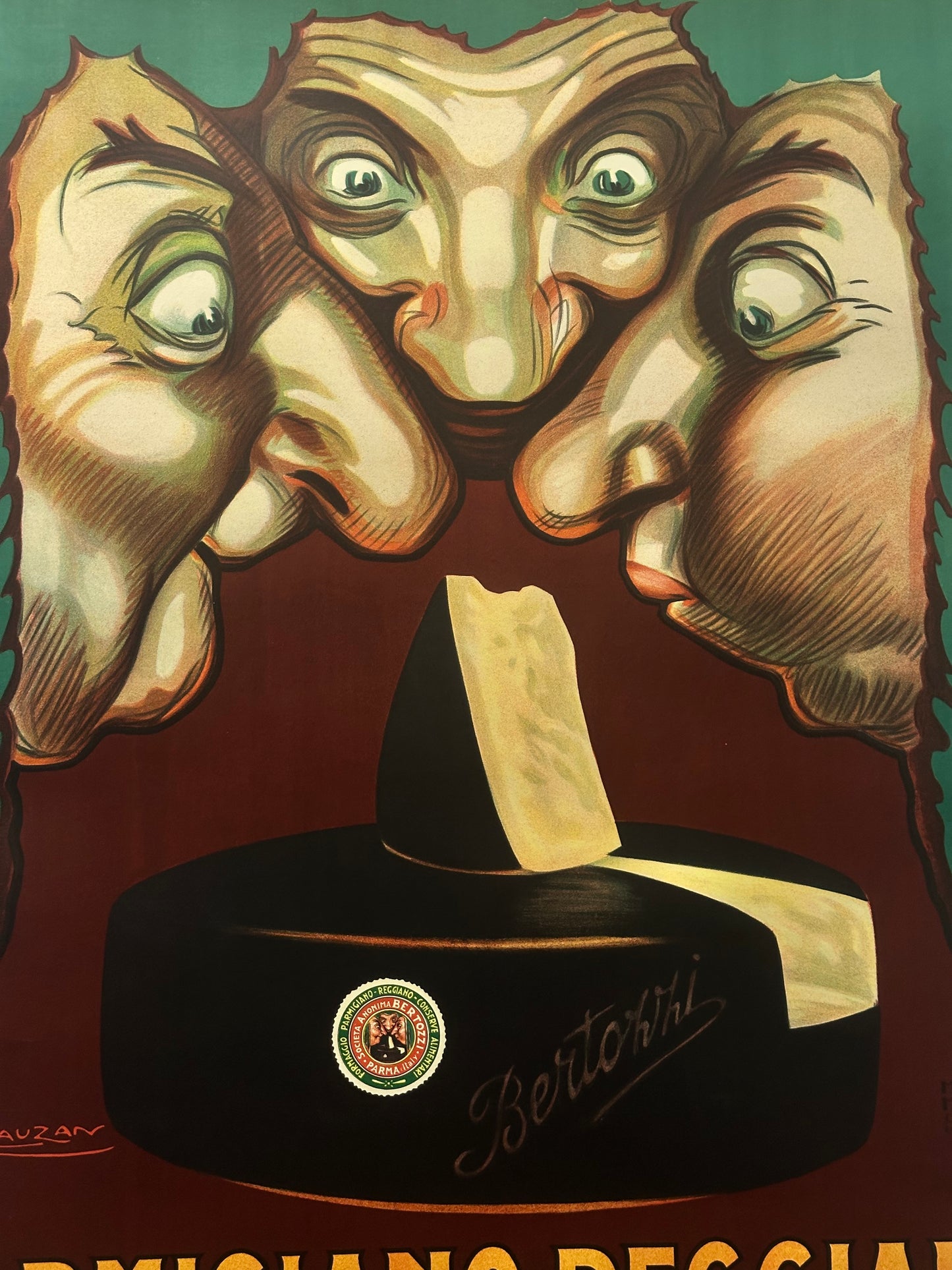 Manifesto pubblicitario originale -  Parmigiano Bertozzi