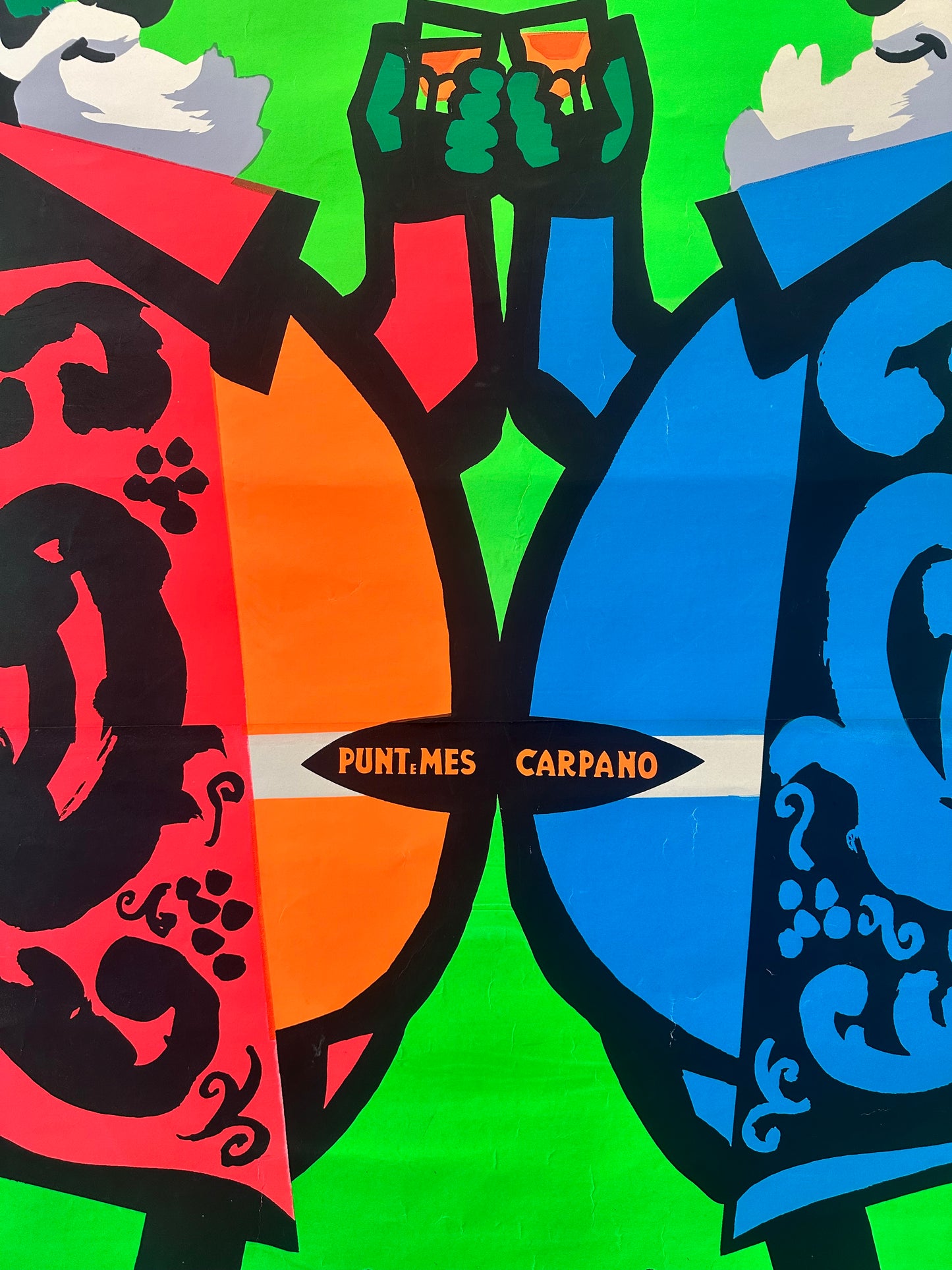 Manifesto pubblicitario originale - Carpano Punt e Mes - Armando Testa