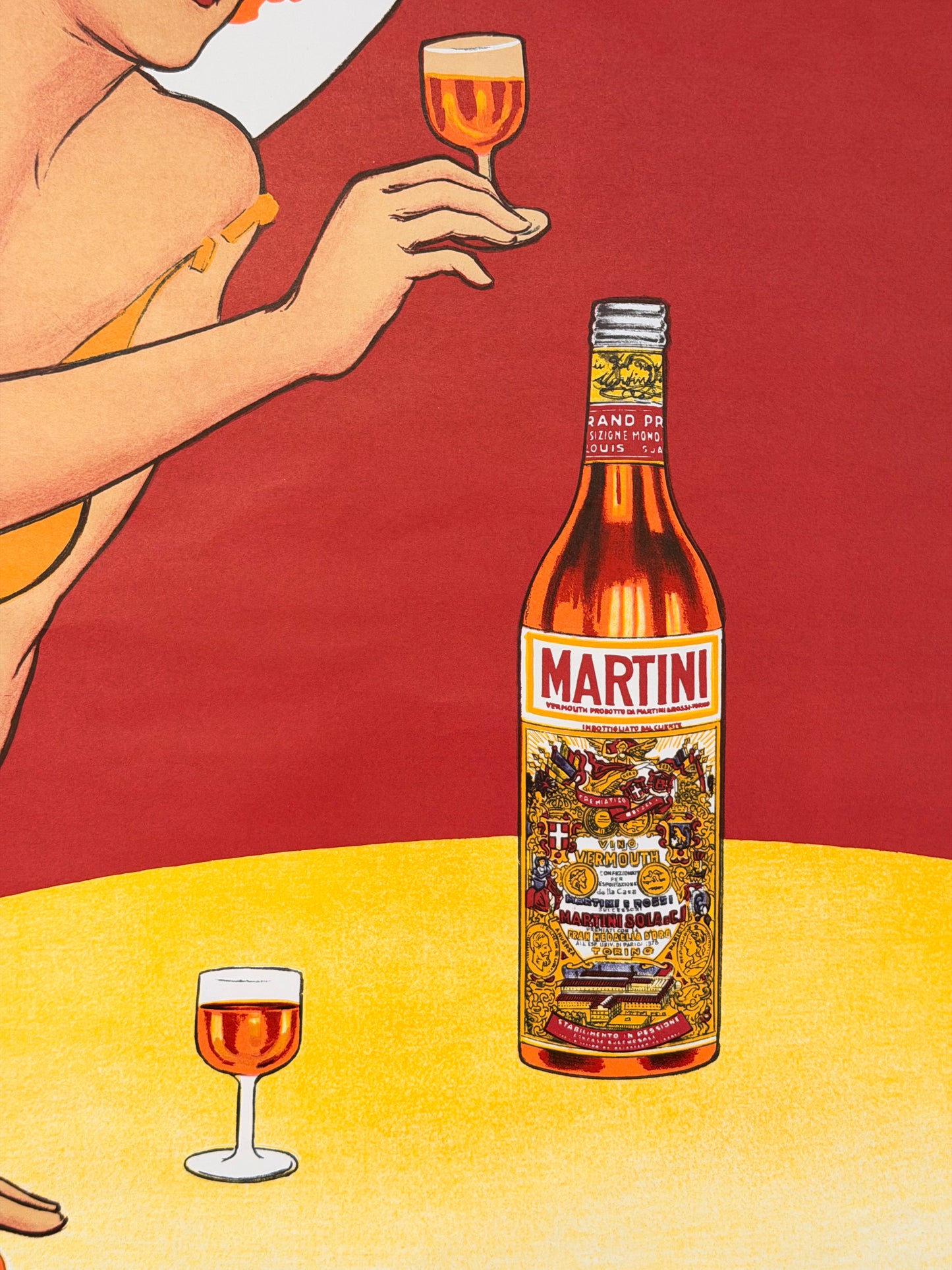 Manifesto originale pubblicitario - Martini e Rossi, Vermouth Torino