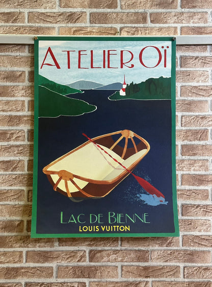 Manifesto originale pubblicitario - Louis Vuitton Lac De Bienne Swing Boat