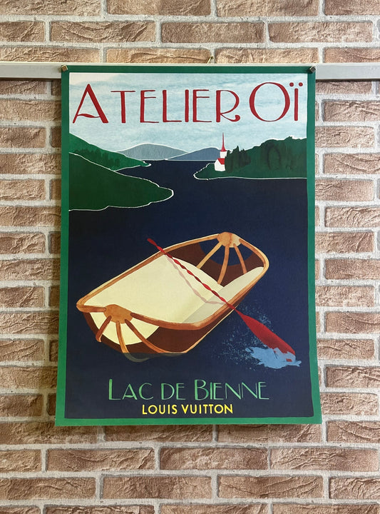 Manifesto originale pubblicitario - Louis Vuitton Lac De Bienne Swing Boat