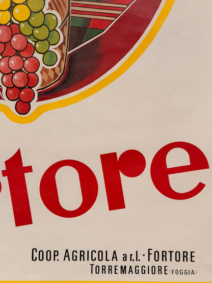 Manifesto pubblicitario originale - Vino Fortore - Foggia