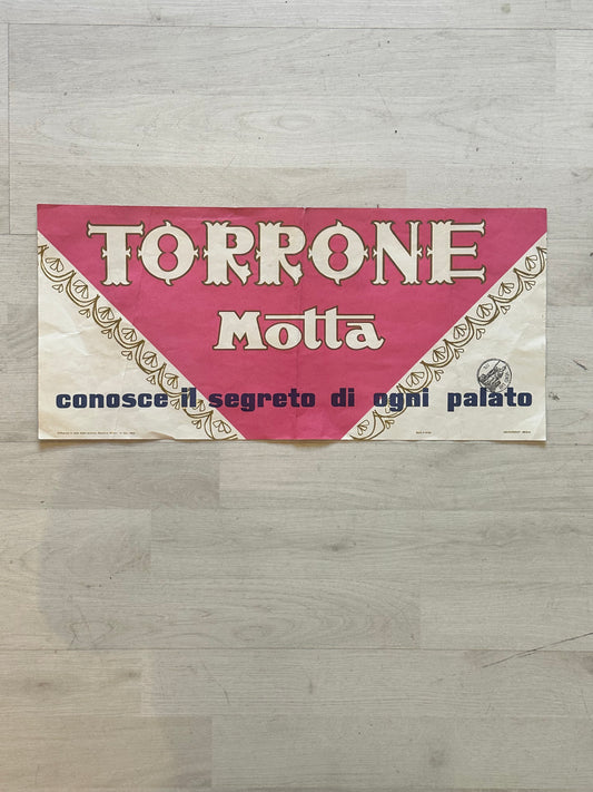 Manifesto pubblicitario originale - Torrone Motta Milano