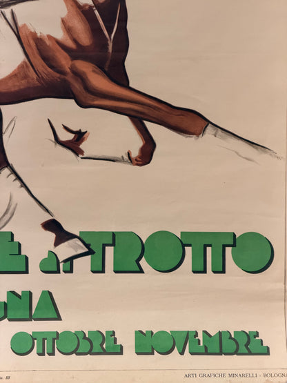 Manifesto pubblicitario originale - Ipodromo Arcoveggio Bologna