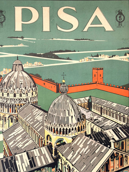 Manifesto pubblicitario originale - Pisa ENIT