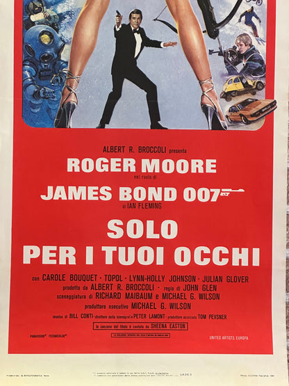Locandina di cinema - 007 solo per i tuoi occhi