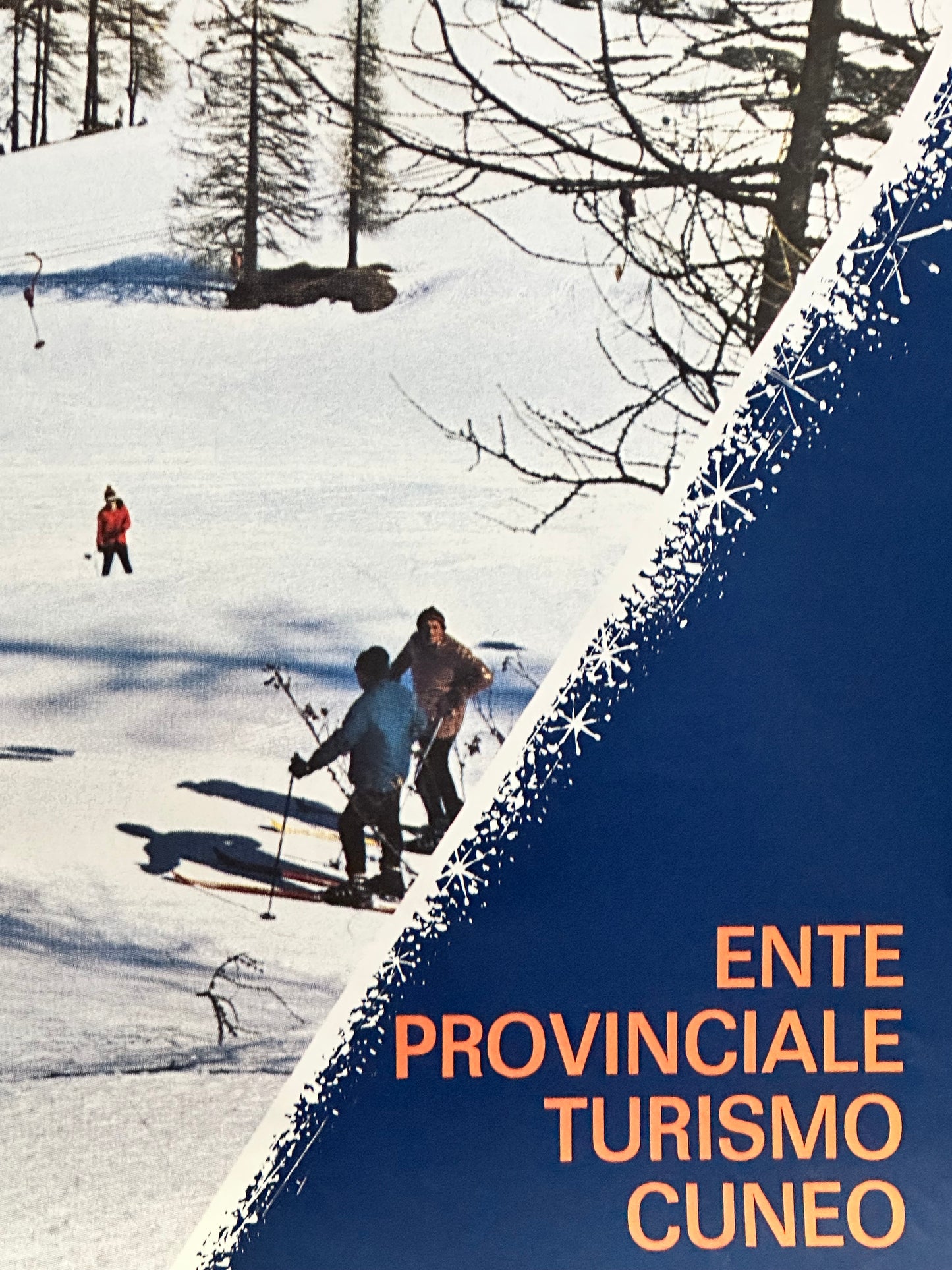 Manifesto pubblicitario originale - Sci nelle valli di Cuneo
