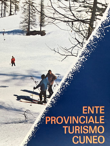 Manifesto pubblicitario originale - Sci nelle valli di Cuneo