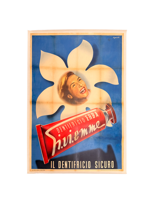 Manifesto pubblicitario originale - Dentifricio Giviemme