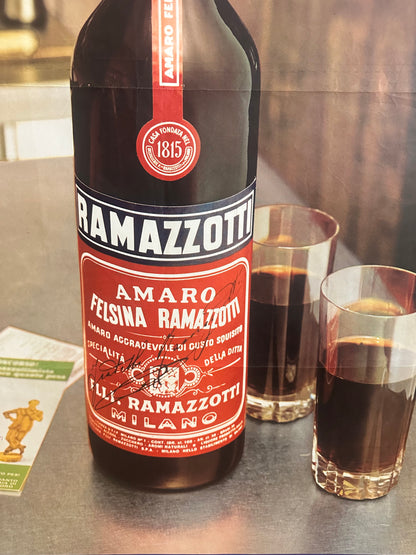 Manifesto originale pubblicitario - Ramazzotti Milano