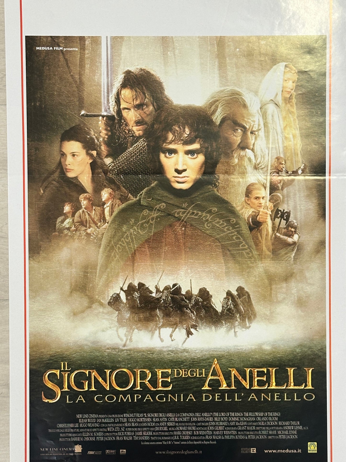 Locandina originale di cinema - Il signore degli anelli - La compagnia dell'anello