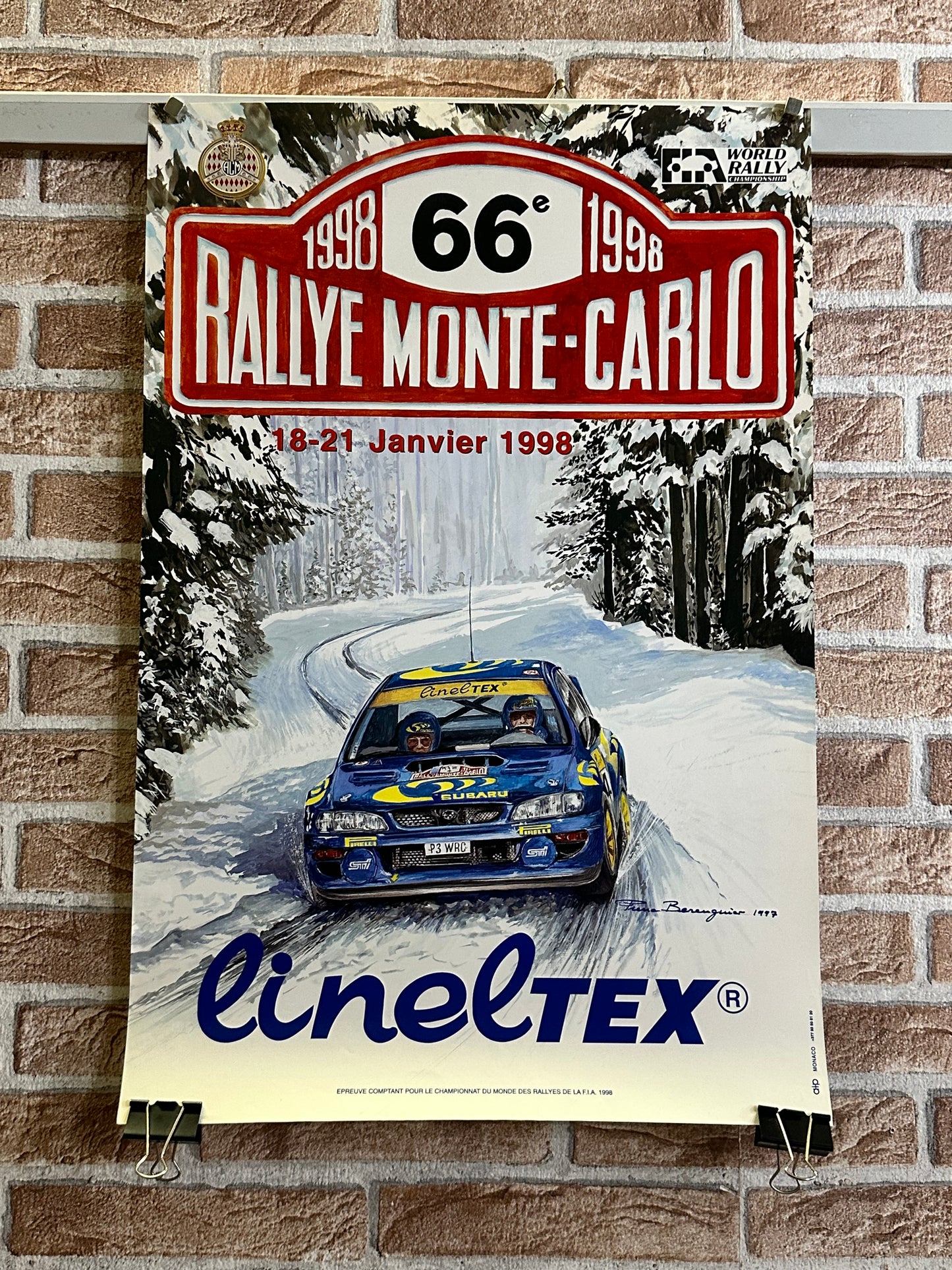 Manifesto pubblicitario originale - Rallye Monte Carlo