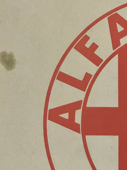 Manifesto pubblicitario originale - Alfa Romeo