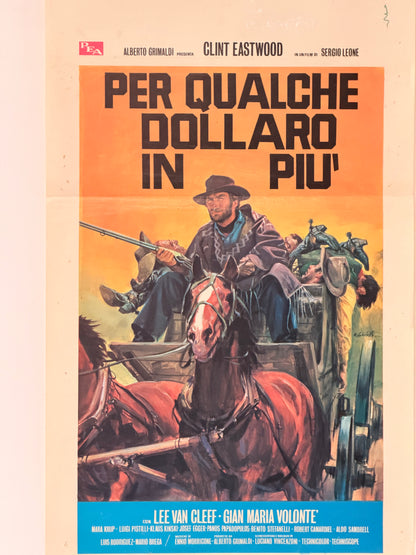 Locandina di cinema - Per qualche dollaro in più - Clint Eastwood