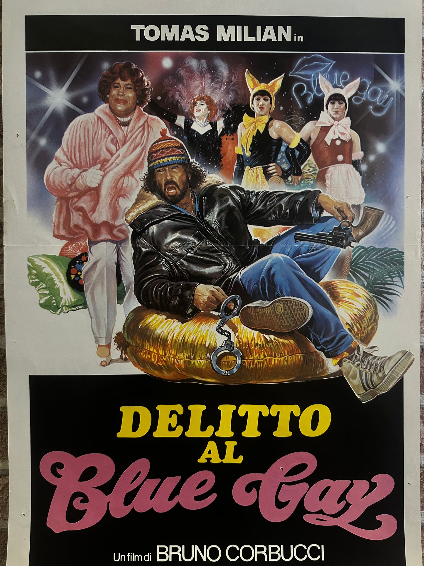 Locandina di cinema - Delitto al Blue Gay Tomas Milian