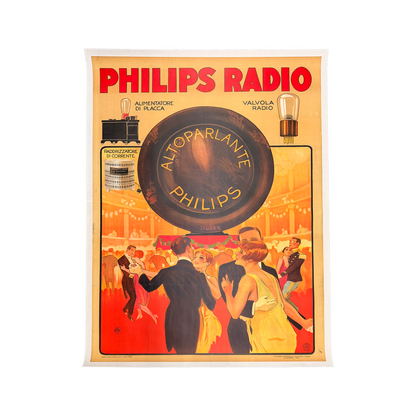 Manifesto pubblicitario originale - Philips Radio