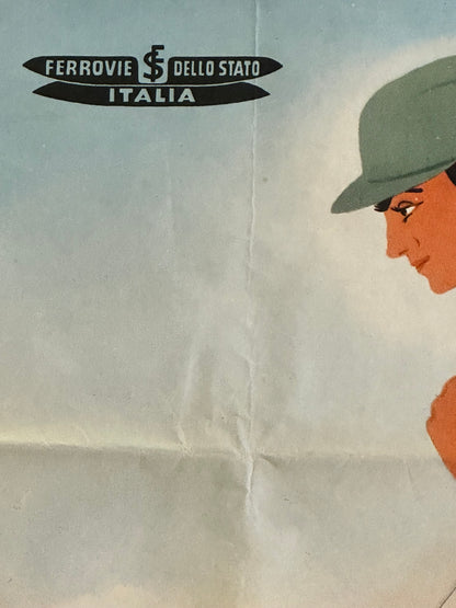 Manifesto pubblicitario originale - Ferrovie dello Stato