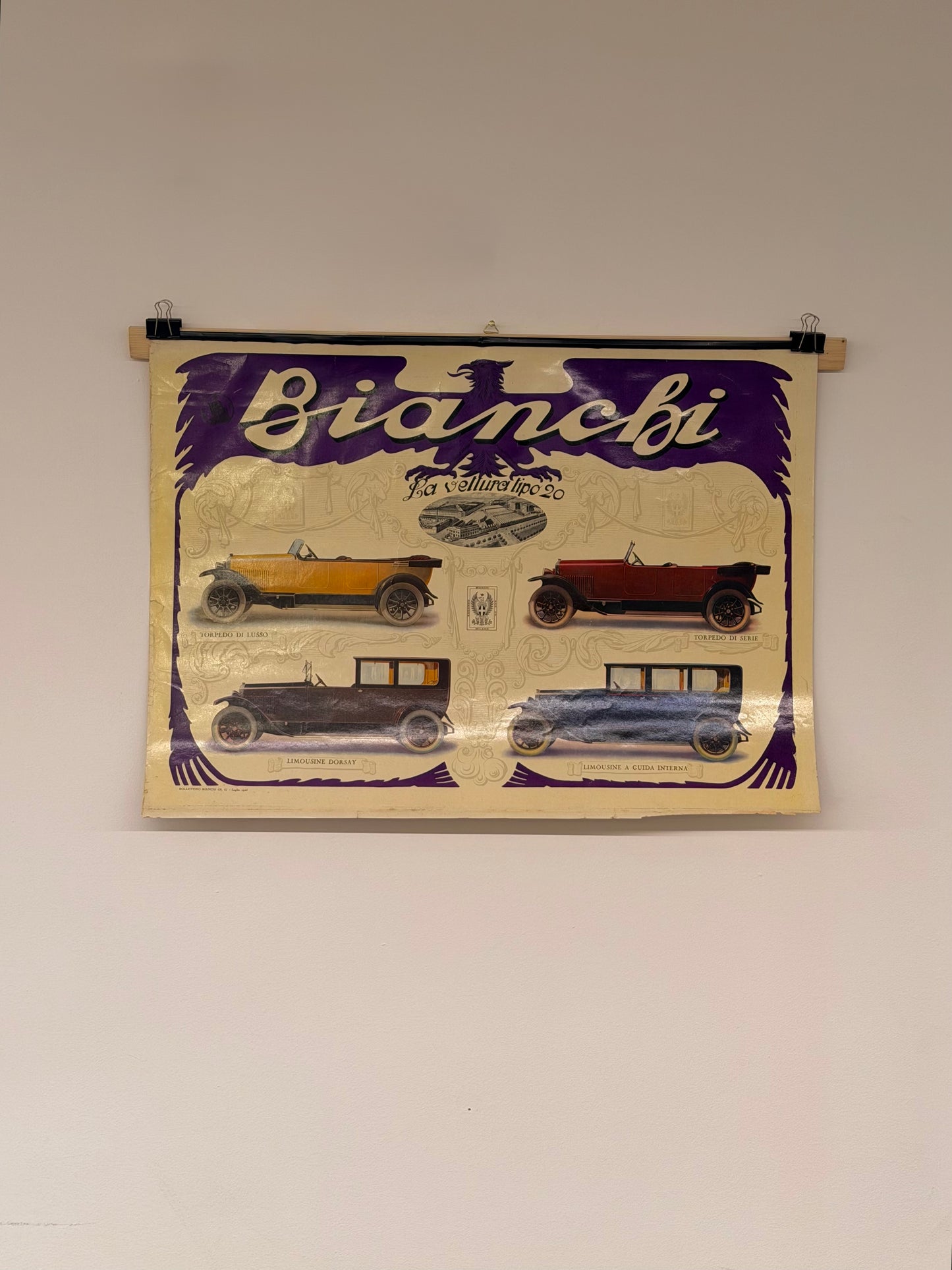 Manifesto pubblicitario originale - Bianchi Milano