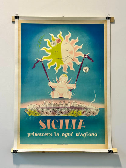 Manifesto pubblicitario originale Sicilia