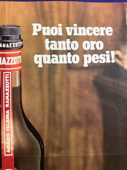 Manifesto originale pubblicitario - Ramazzotti Milano