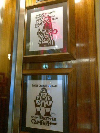 Manifesto originale in cornice - Bitter Campari - Fortunato Depero