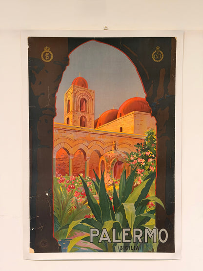 Manifesto pubblicitario originale - Palermo ENIT