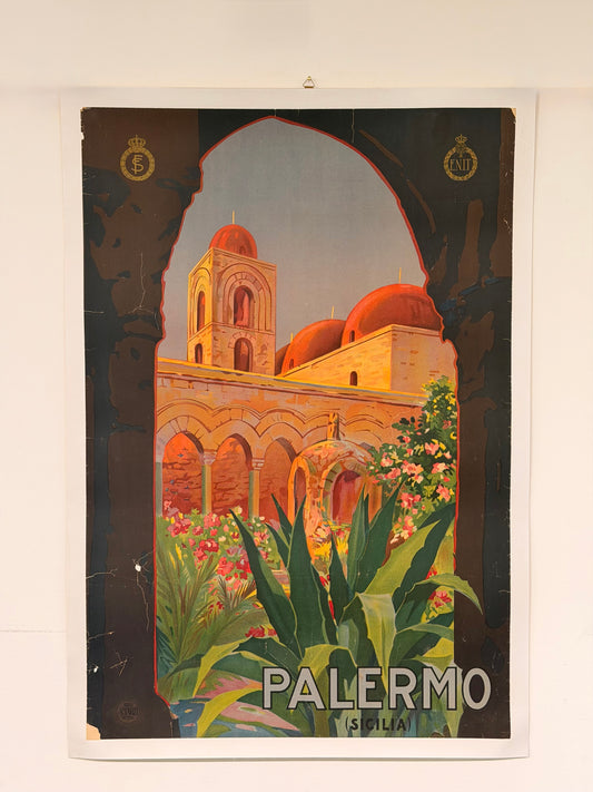 Manifesto pubblicitario originale - Palermo ENIT